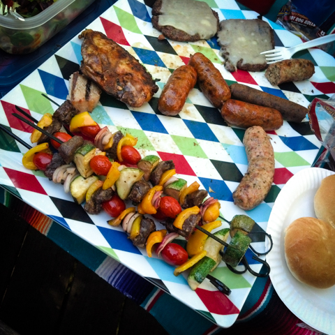 the skewers, links, breasts and patties of memorial day