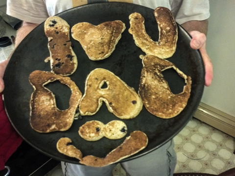 wild blueberry pancakes: father's day edition