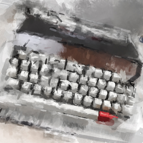 working against typewriter
