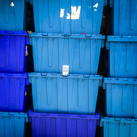 bins of blues