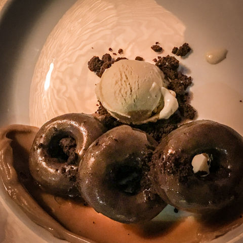 for the love of chai latte donuts with chocolate spiced shortbread, blue ginger, wellesley, ma