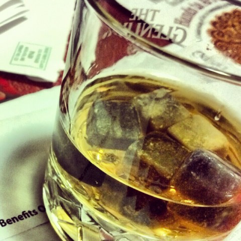 oban in a glenlivet promo glass half full.