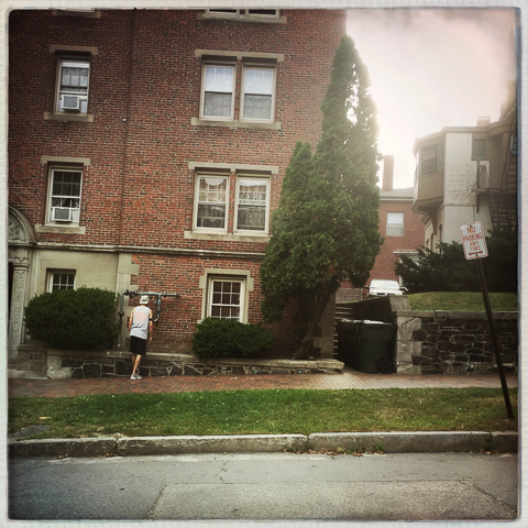 if you see something say something— unless it's this guy staring vapidly at a natural gas extender pipe while apparently urinating.